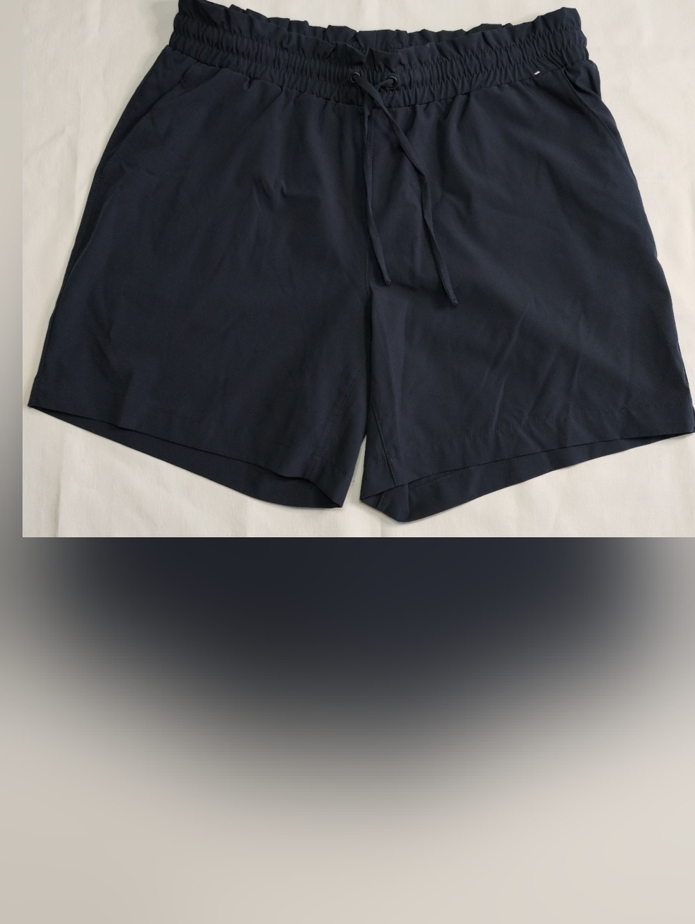 Mondetta Women's Navy Elastic-Waist Drawstring Athletic Shorts